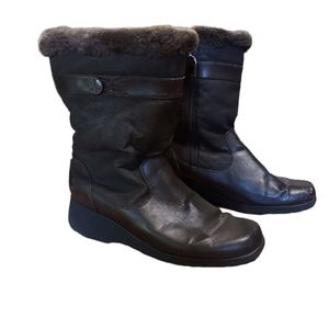 Weathermates Boots 11 Brown Platform 2" Heels Weather Resistant Nonskid Soles Fl